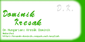 dominik kresak business card